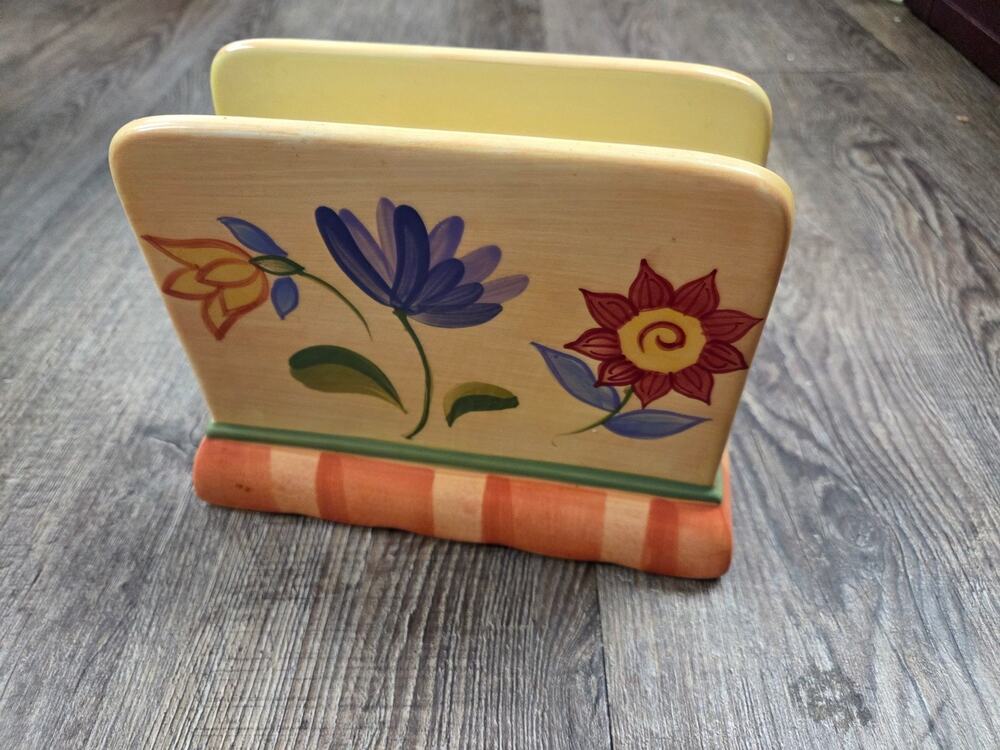 Pfaltzgraff Napoli 7.5" Handpainted Earthenware Napkin Holder